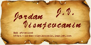 Jordan Višnjevčanin vizit kartica